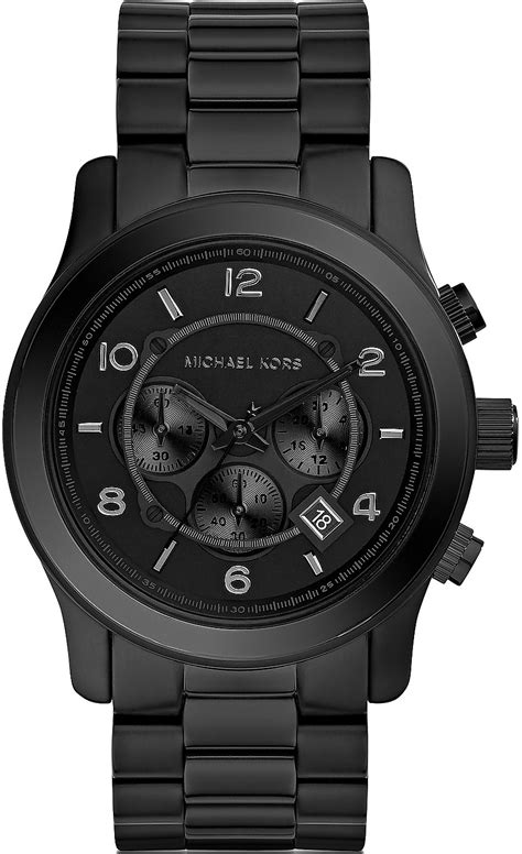 mk8157 mens stainless steel black michael kors watch|Michael Kors Blacked Out Runway Chronograph Men's Watch .